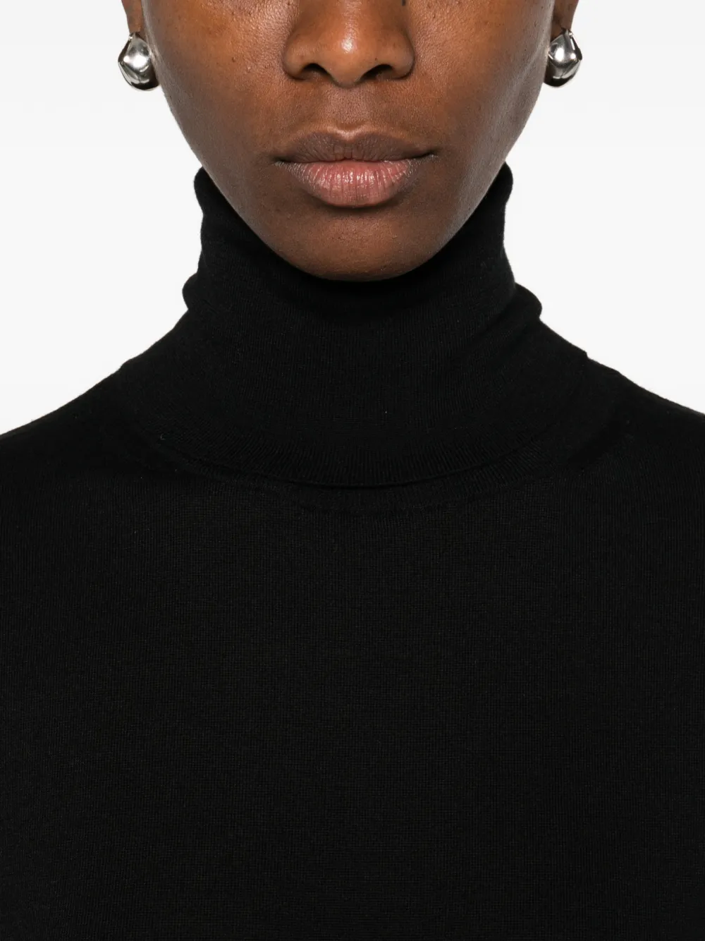 Jil Sander High-neck T-shirt In Black