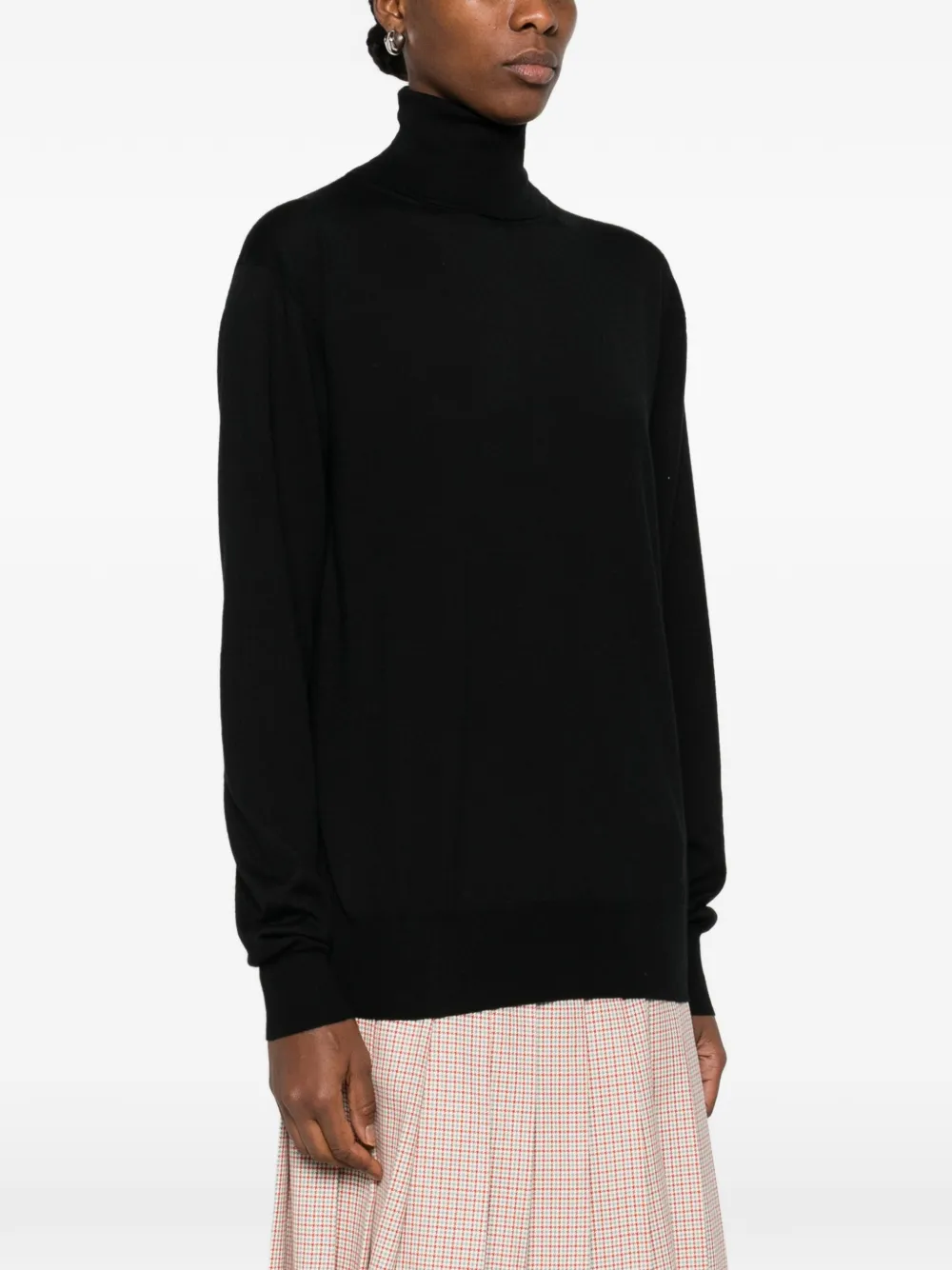 Jil Sander High-neck T-shirt In Black