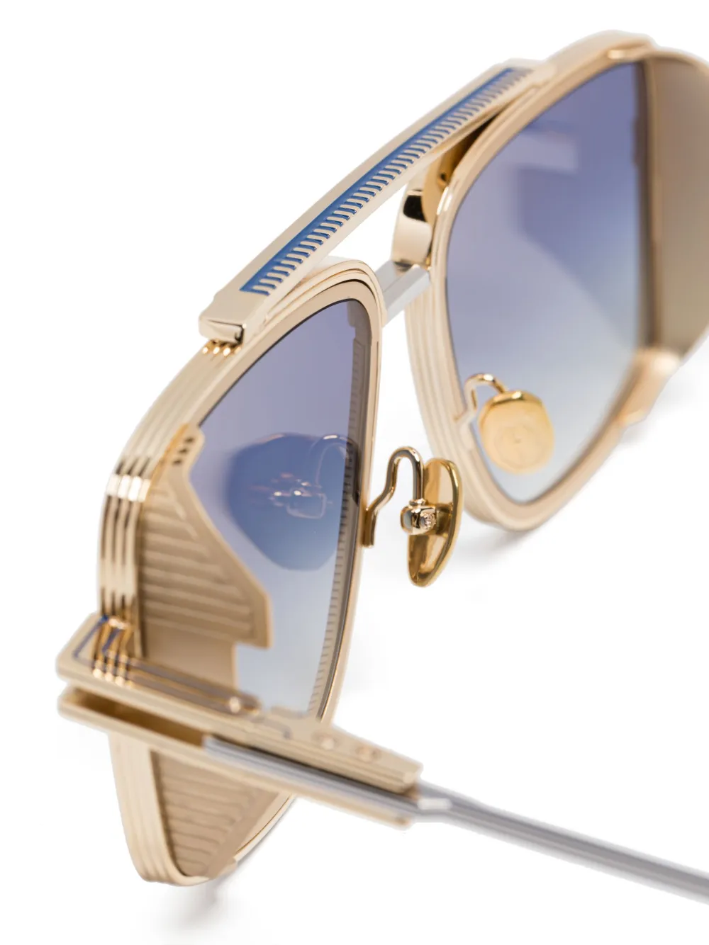 T Henri Eyewear Mulsanne zonnebril met vierkant montuur Goud