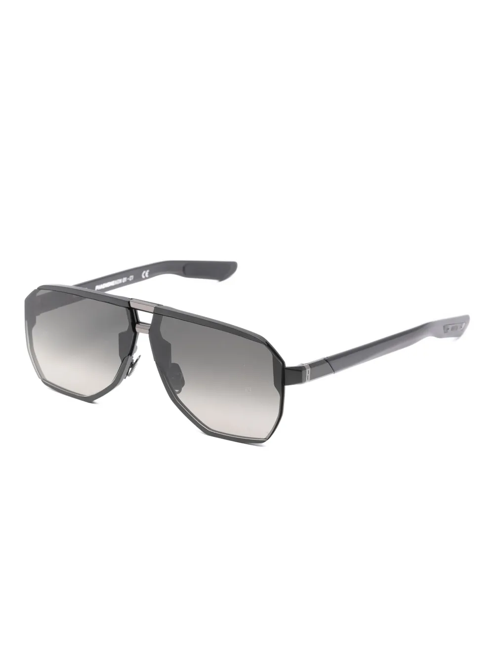 Movitra Phaenomenon 01 zonnebril met geometrisch montuur - Zwart