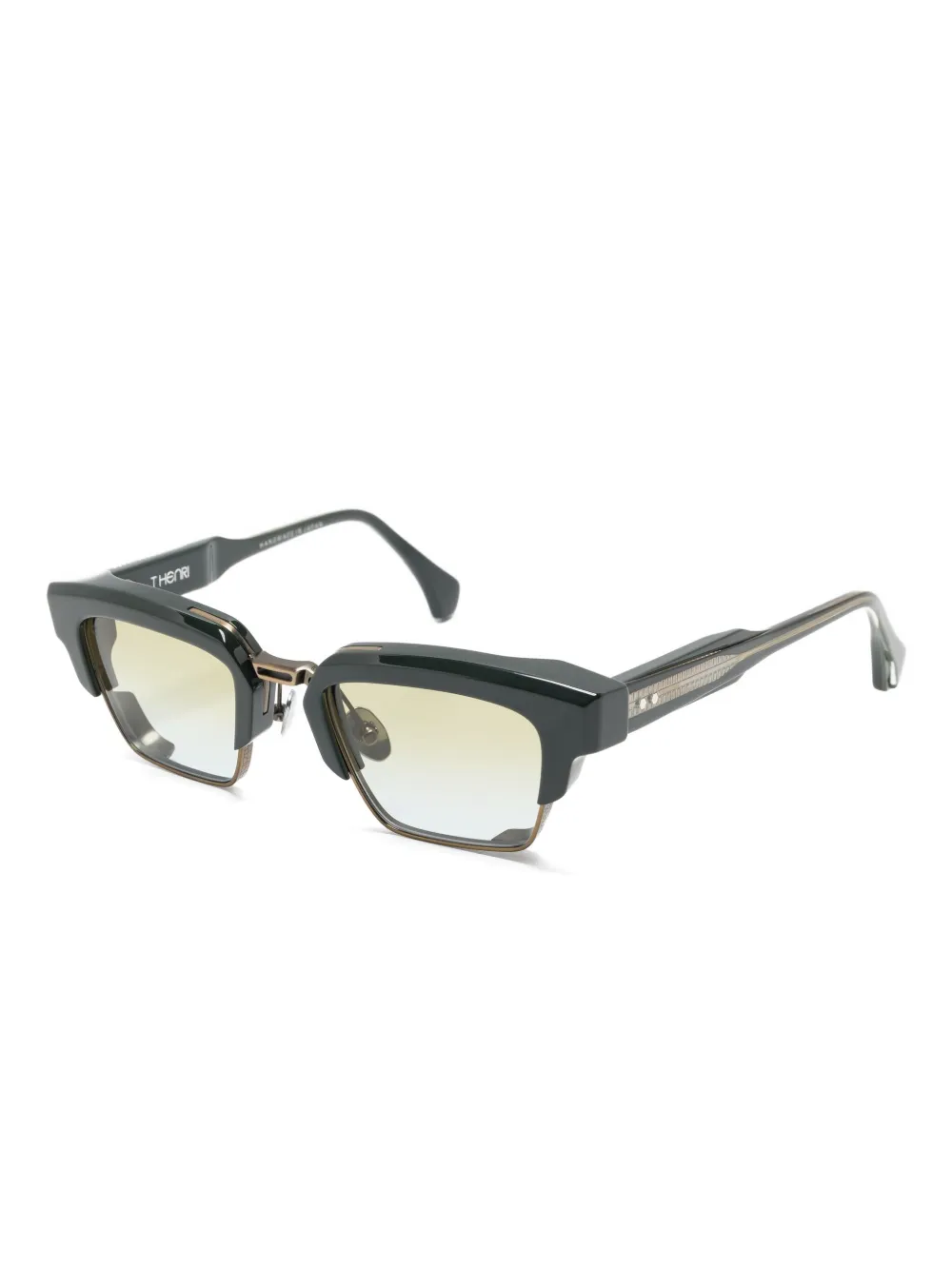 T Henri Eyewear Speedtail zonnebril met vierkant montuur - Groen