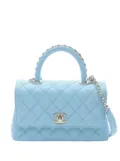 CHANEL Pre-Owned 2021-2025 Mini Caviar Coco Chain Top Handle Bag satchel - Blue
