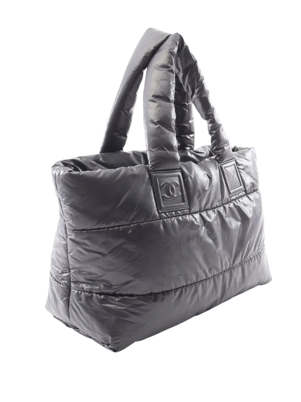 Pre-owned Chanel 2008-2009 Medium Quilted Nylon Coco Cocoon Tote Bag In Red