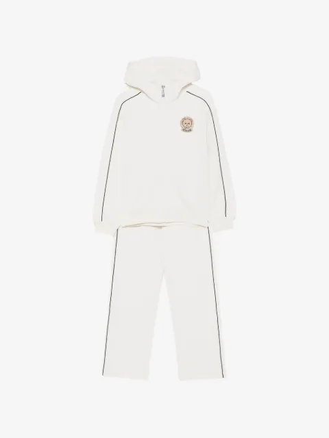 Moschino Kids Conjunto de agasalho com listra lateral