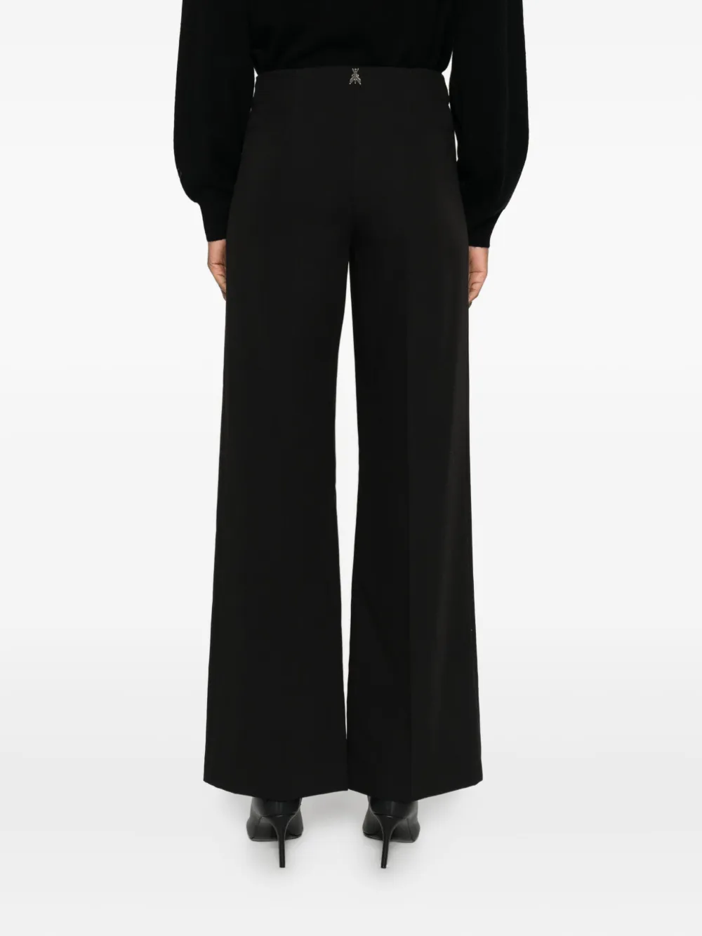 Patrizia Pepe Flat-front Trousers In Black