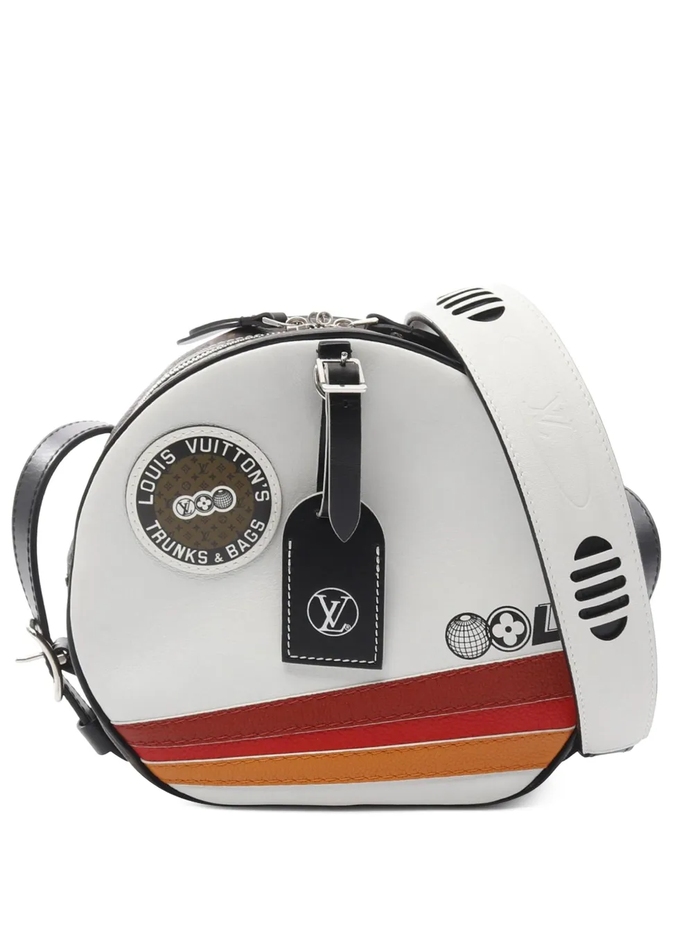 Louis Vuitton Pre-Owned 2019 Leather and Monogram LV Airline Boite Chapeau Souple crossbody bag | Brown | Image 1