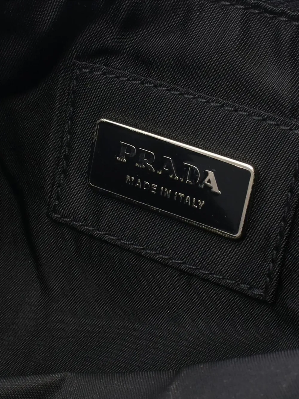 Pre-owned Prada 2013-2025 Tessuto Belt Bag In Black