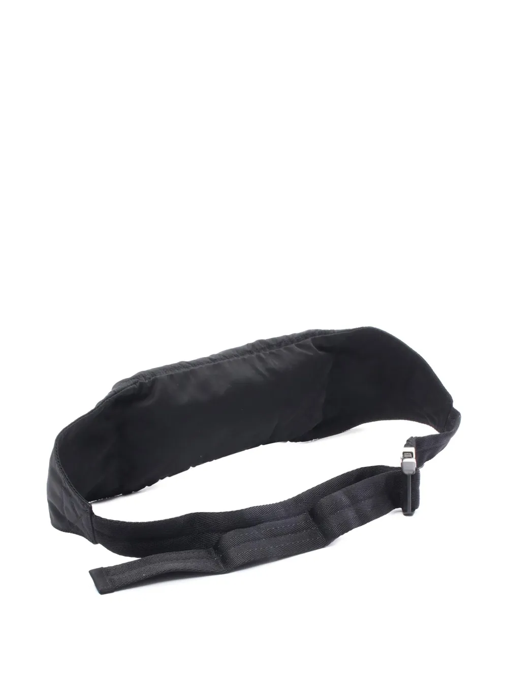 Pre-owned Prada 2013-2025 Tessuto Belt Bag In Black