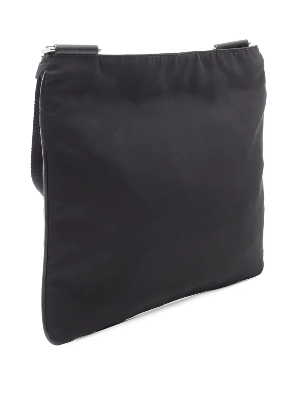 Pre-owned Prada 2013-2025 Tessuto Zip Top Crossbody Bag In Black