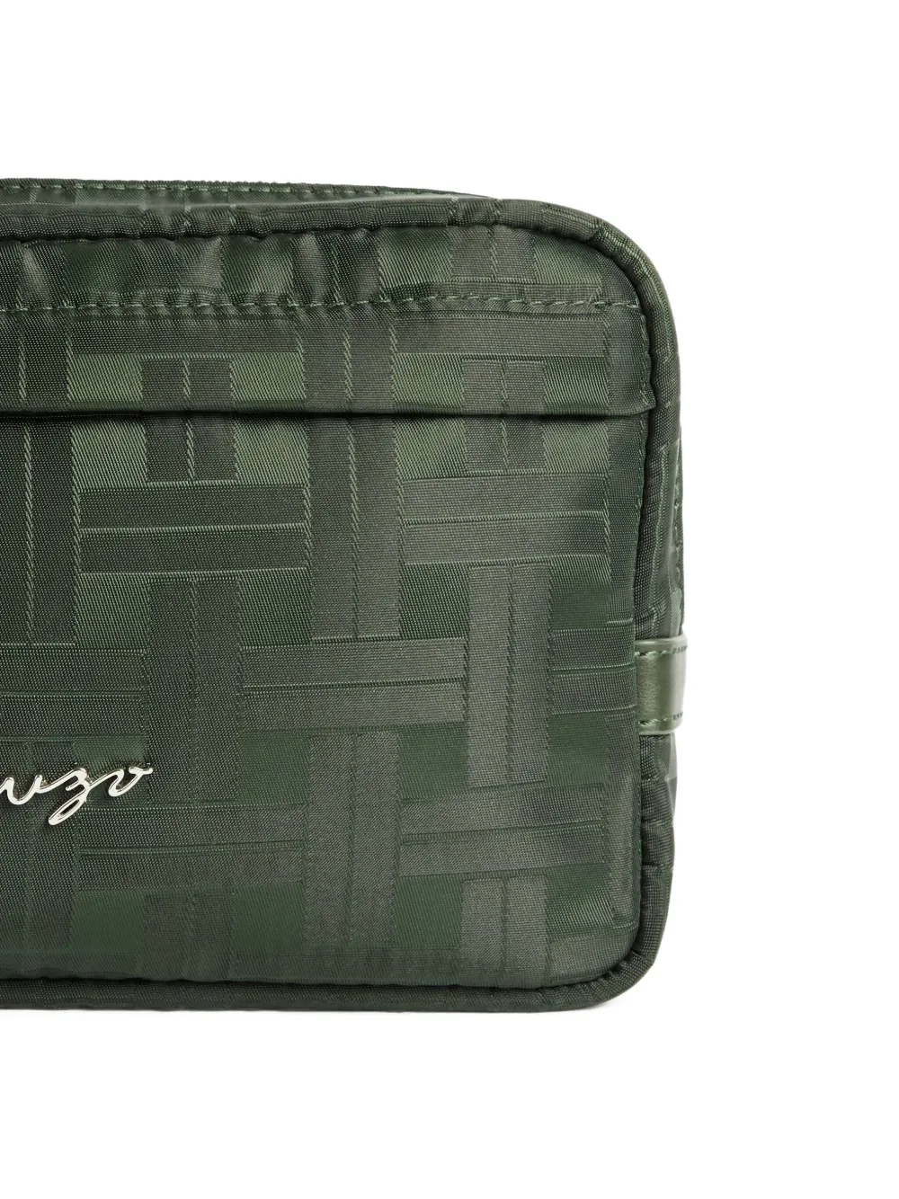 Kenzo Monogram-pattern Belt Bag In Green