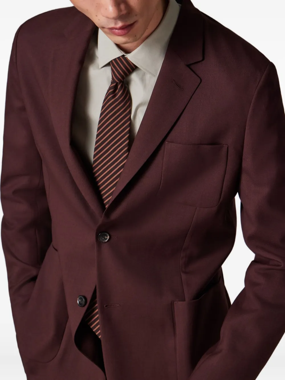 Paul Smith Gestreepte stropdas Bruin