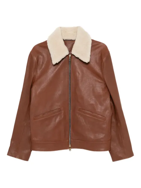 Paul Smith collared leather jacket