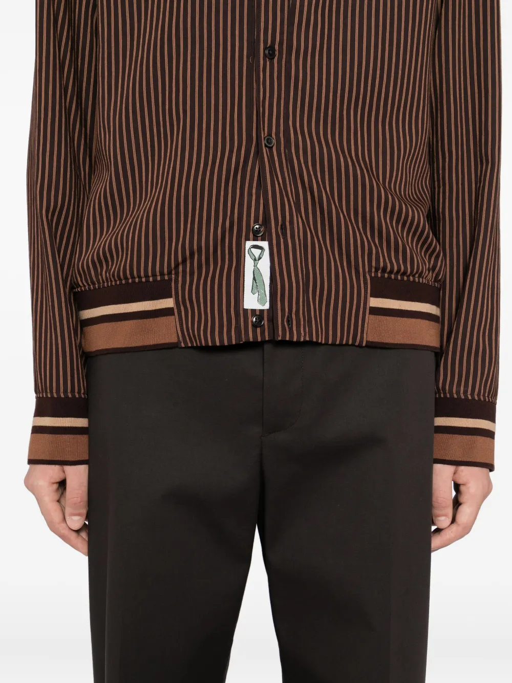 Paul Smith Gestreept shirtjack Bruin