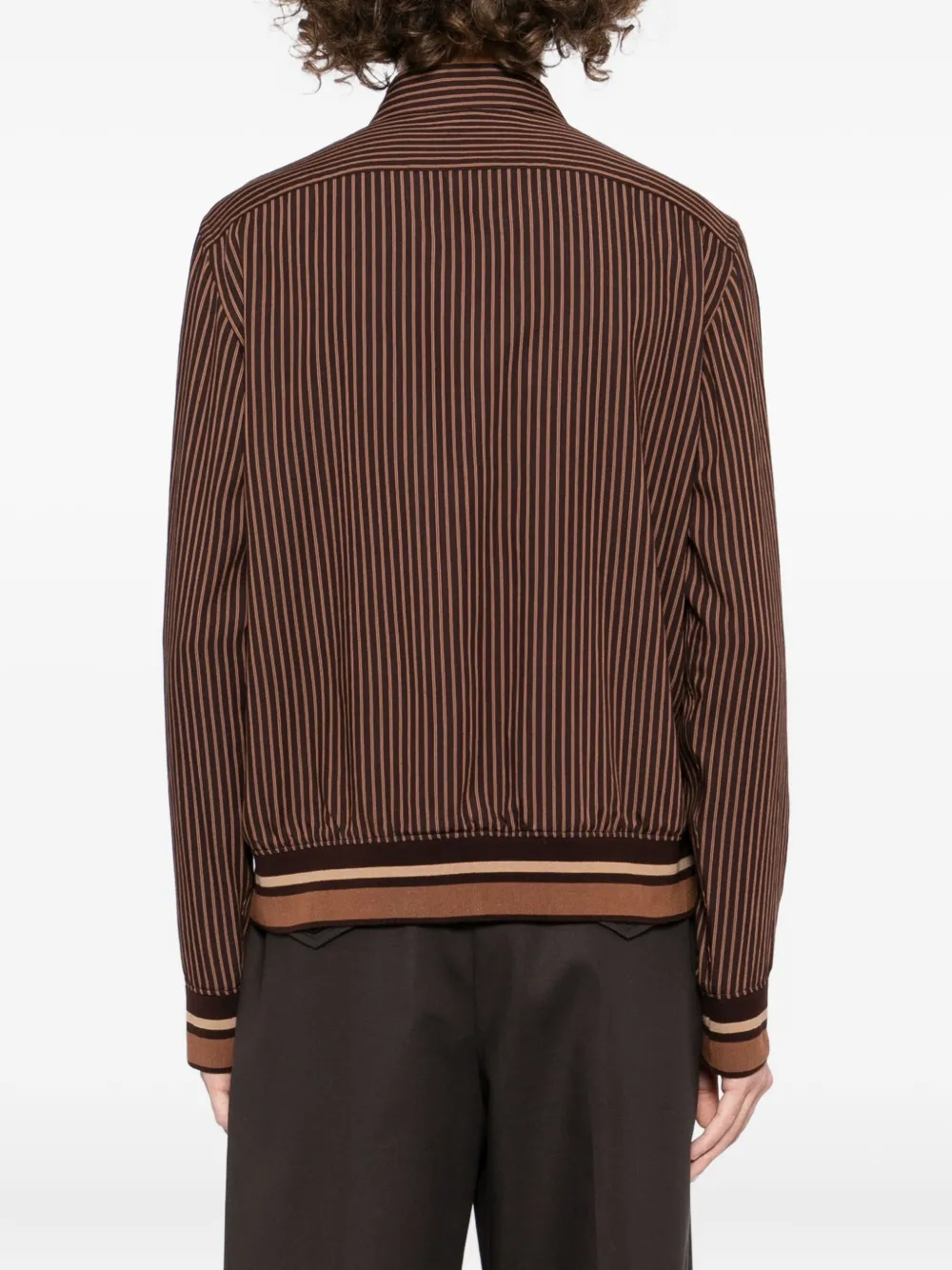 Paul Smith Gestreept shirtjack Bruin
