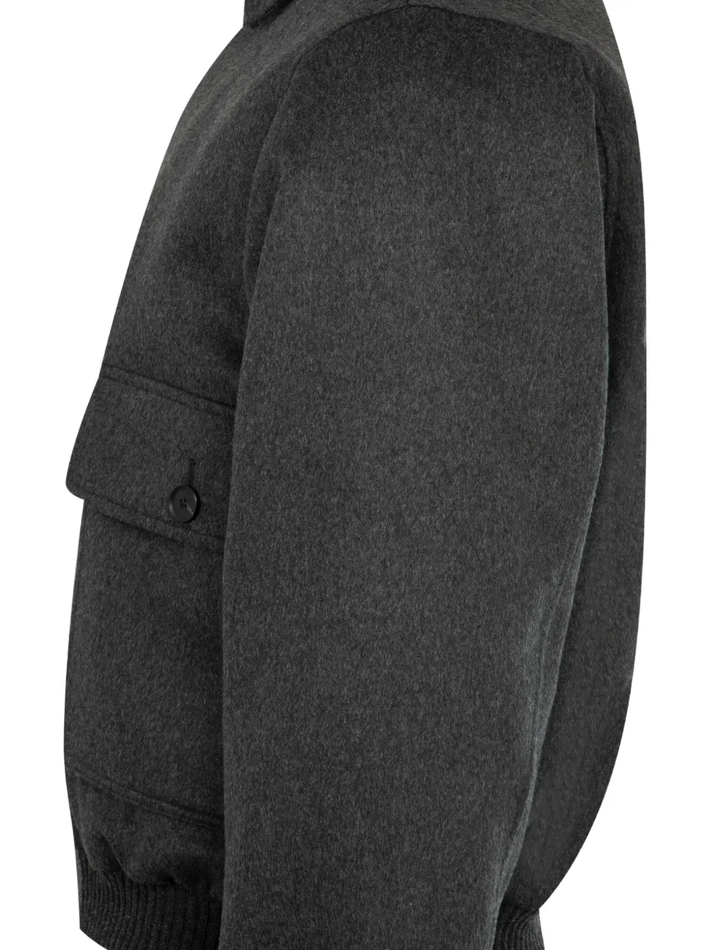 Auralee Cashmere Bomber Jacket In Black