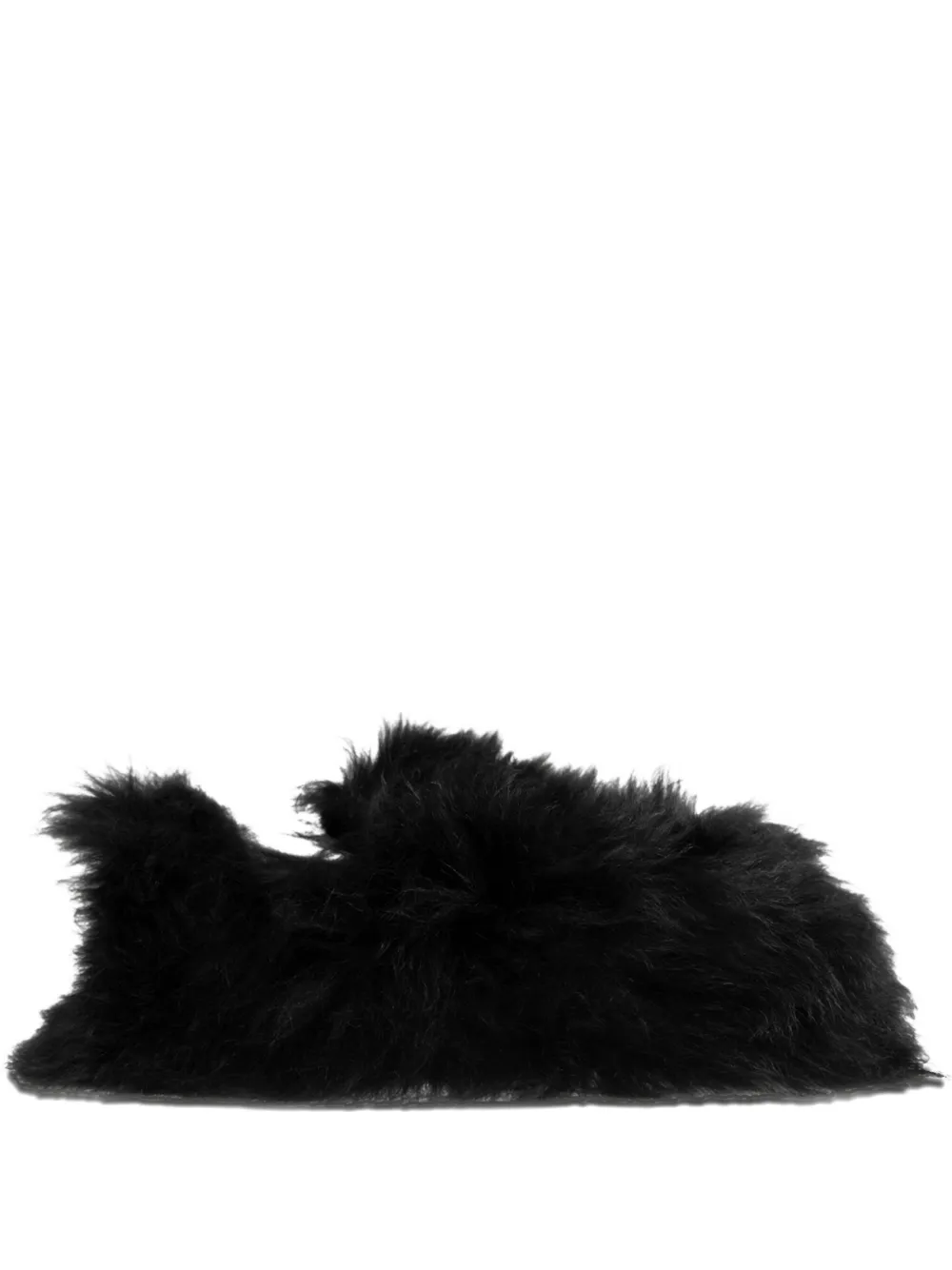 Moncler Snug Shearling Ballet Flats In Black