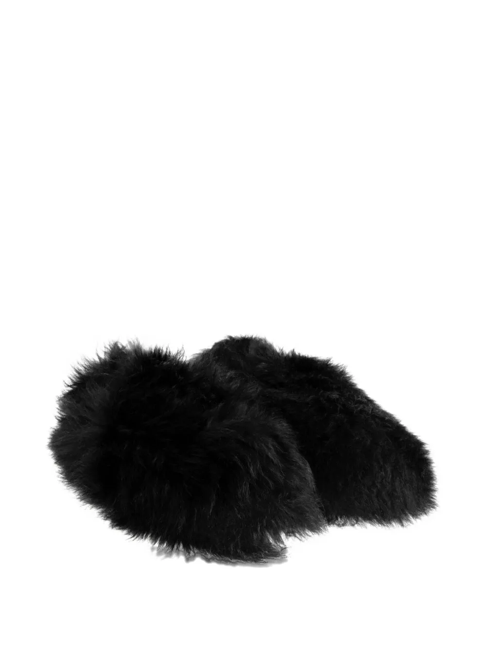 Moncler Snug Shearling Ballet Flats In Black
