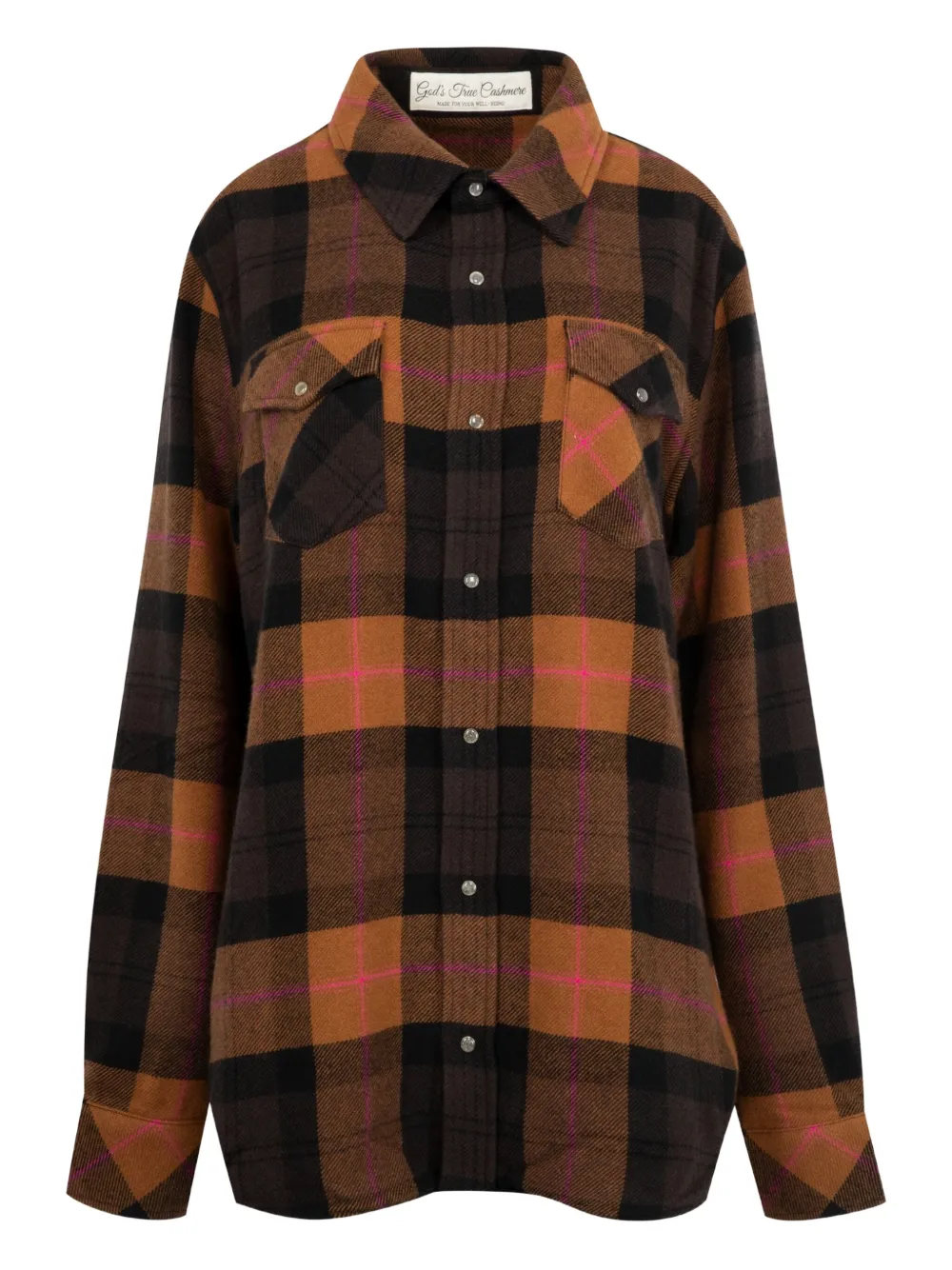 God's True Cashmere Tartan Plaid Cashmere Shirt In Multi
