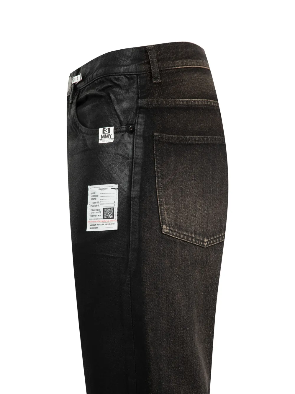 Maison MIHARA YASUHIRO Gecoate jeans Zwart