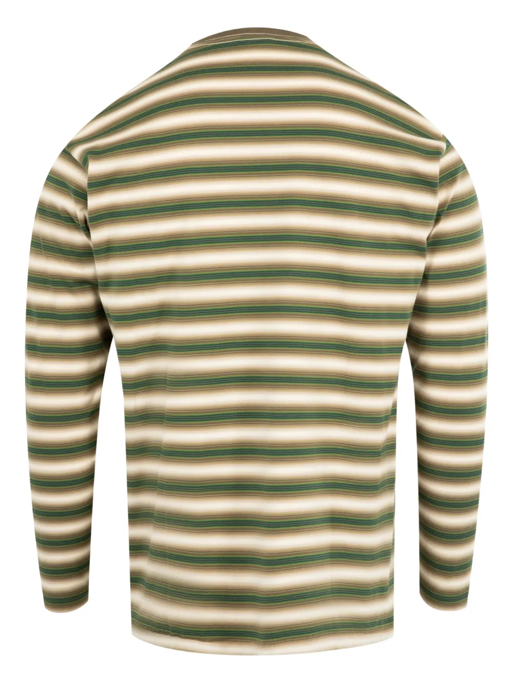 Auralee Gestreept T-shirt met lange mouwen - Groen