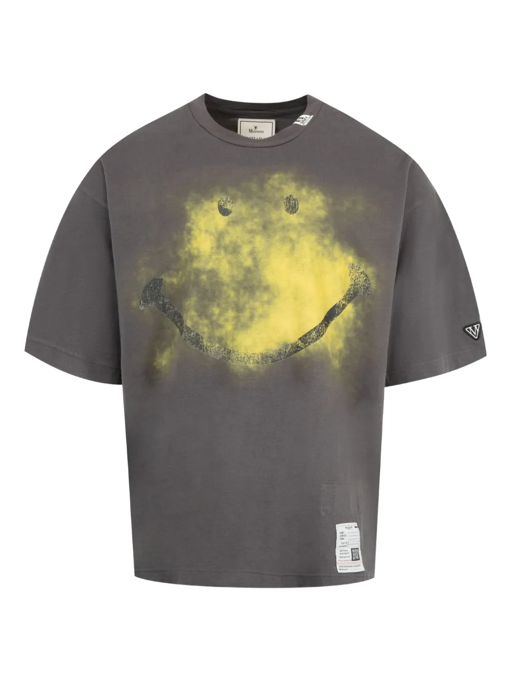 Maison MIHARA YASUHIRO T-Shirt mit Smiley-Print | Grau | Image 1