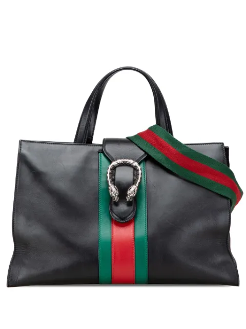 Gucci Pre-Owned 2016-2025 Large Calfskin Dionysus Web Top Handle Bag satchel