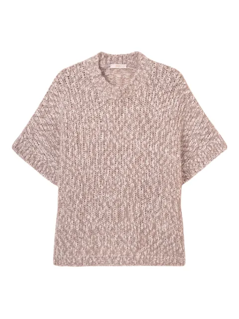 Fedeli short-sleeve speckled sweater