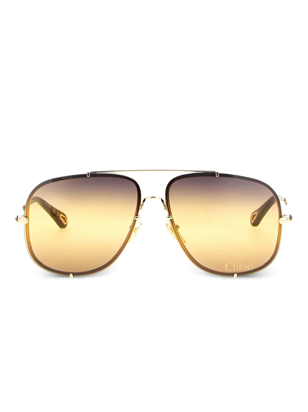 Chloé Eyewear pilot-frame sunglasses | Gold | Image 1