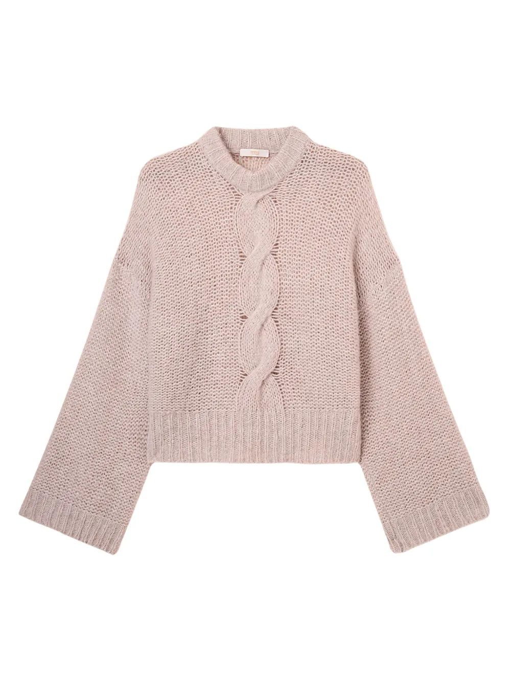 Fedeli Cable-knit Crew-neck Sweater In Pink