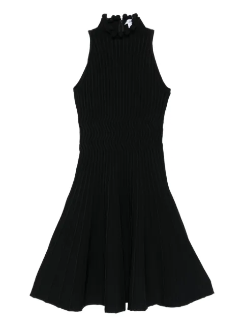 Alaïa ruffled ribbed dress