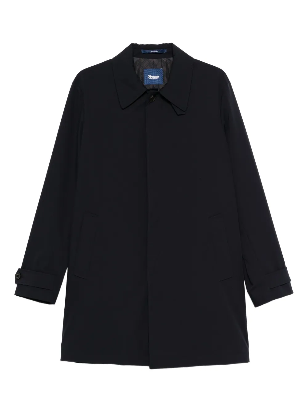 Drumohr Long-sleeved Lapel Jacket In Blue