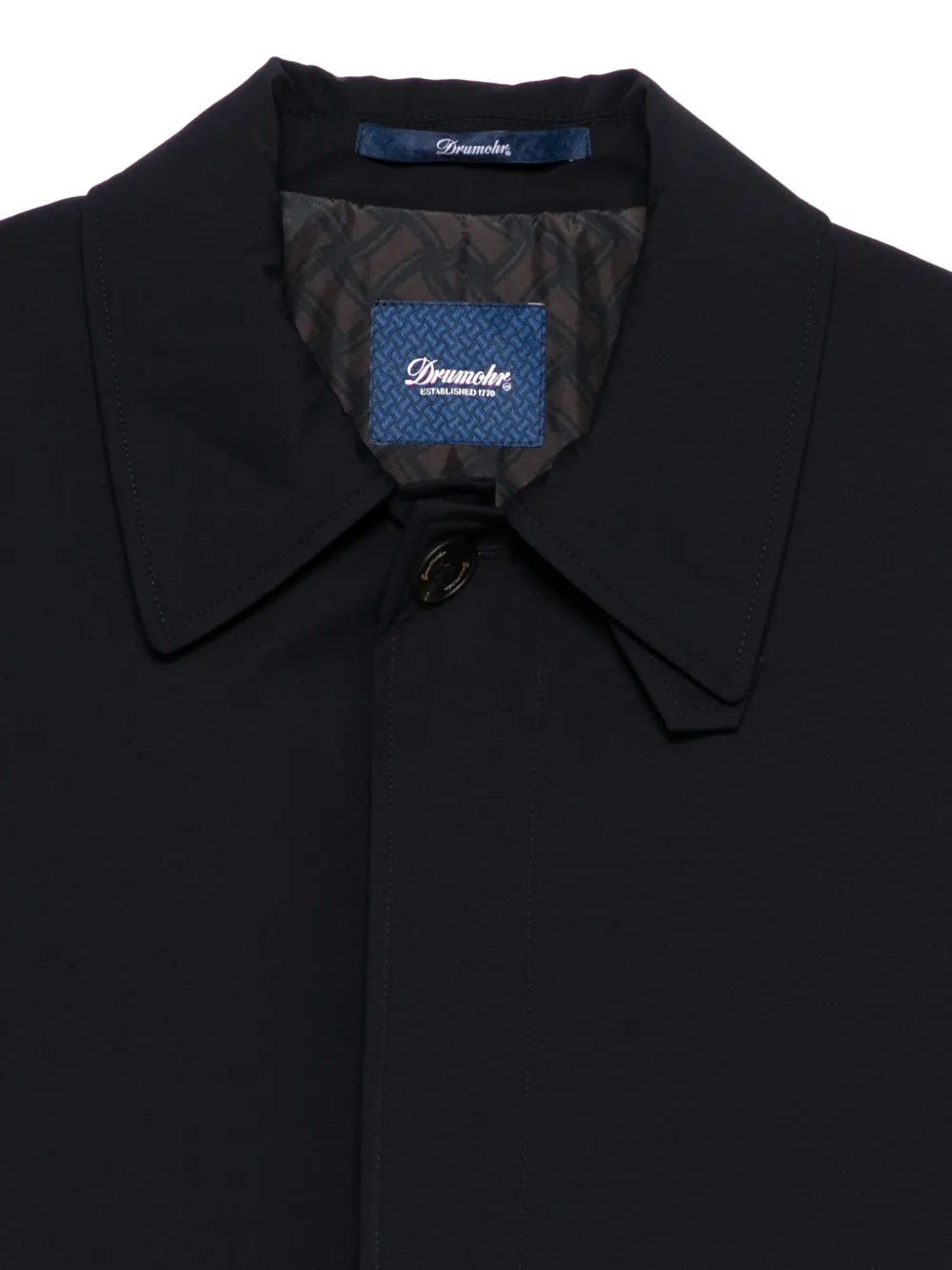 Drumohr Long-sleeved Lapel Jacket In Blue