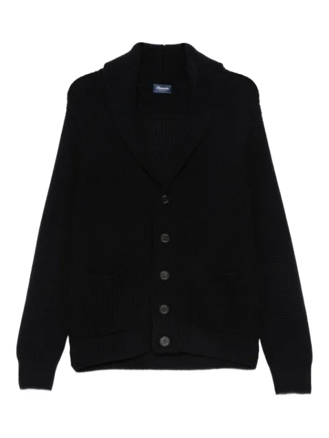 Drumohr shawl-collar patch-pocket cardigan