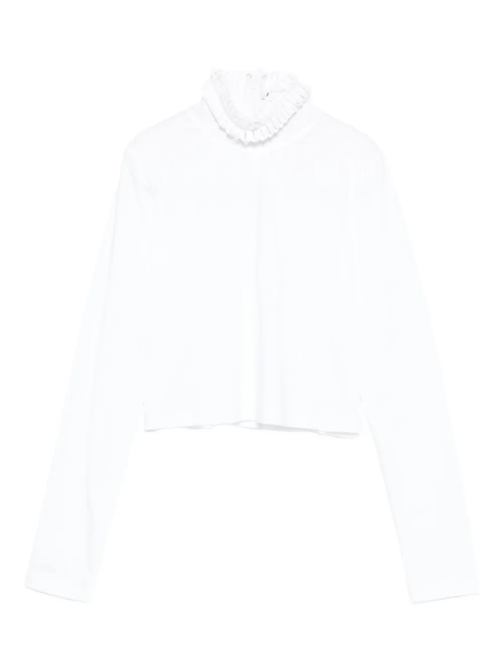 Alaïa ruffled high-neck top | White | Image 1