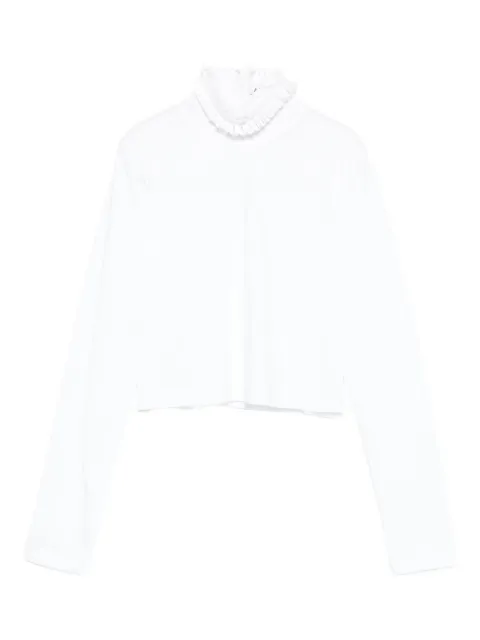 Alaïa ruffled high-neck top