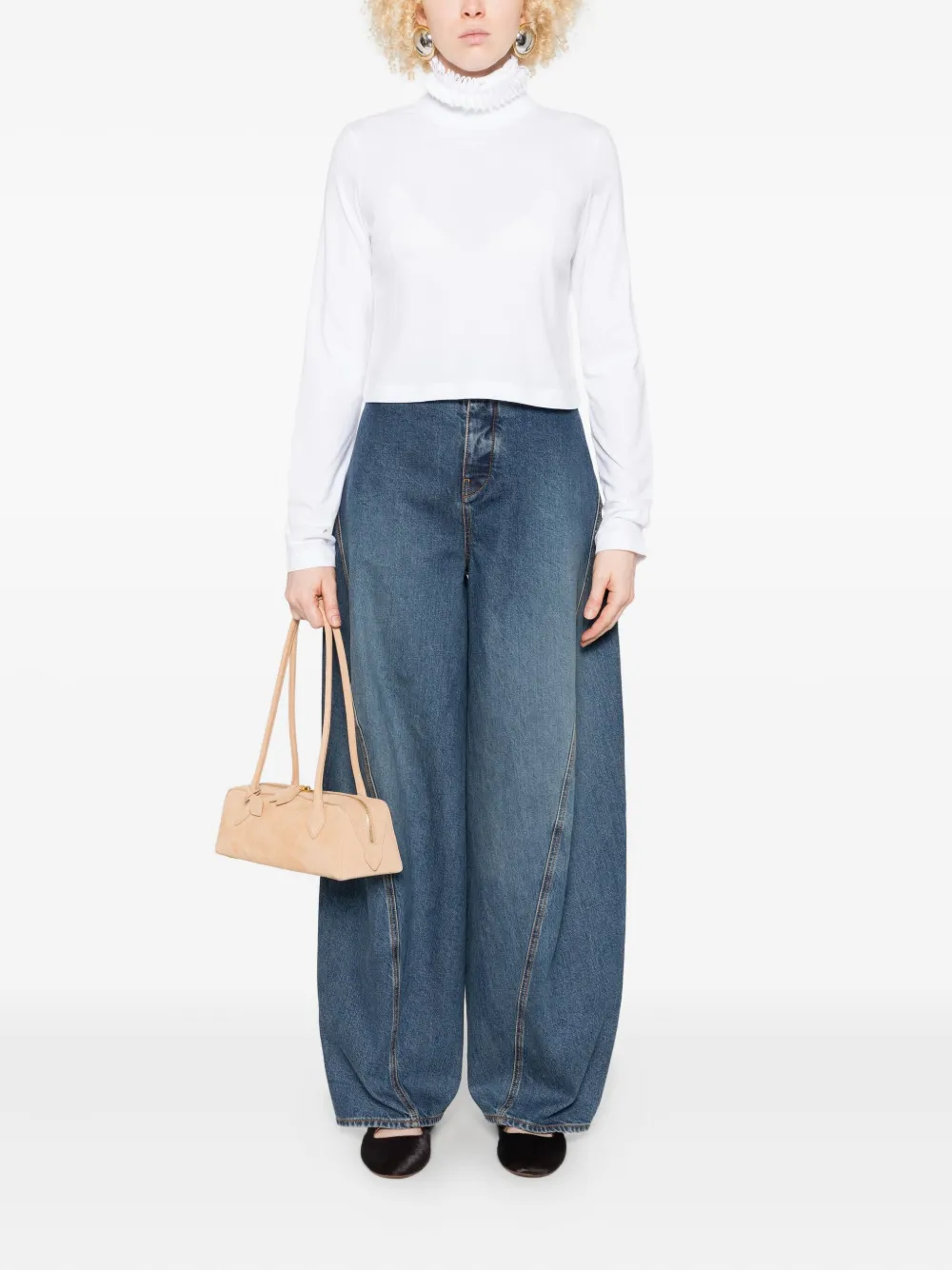 Alaïa ruffled high-neck top | Blouses | Image 2