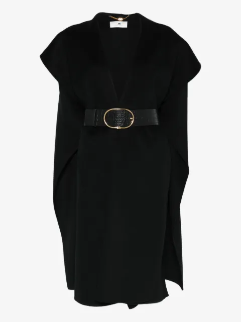 Elisabetta Franchi belted wool cape