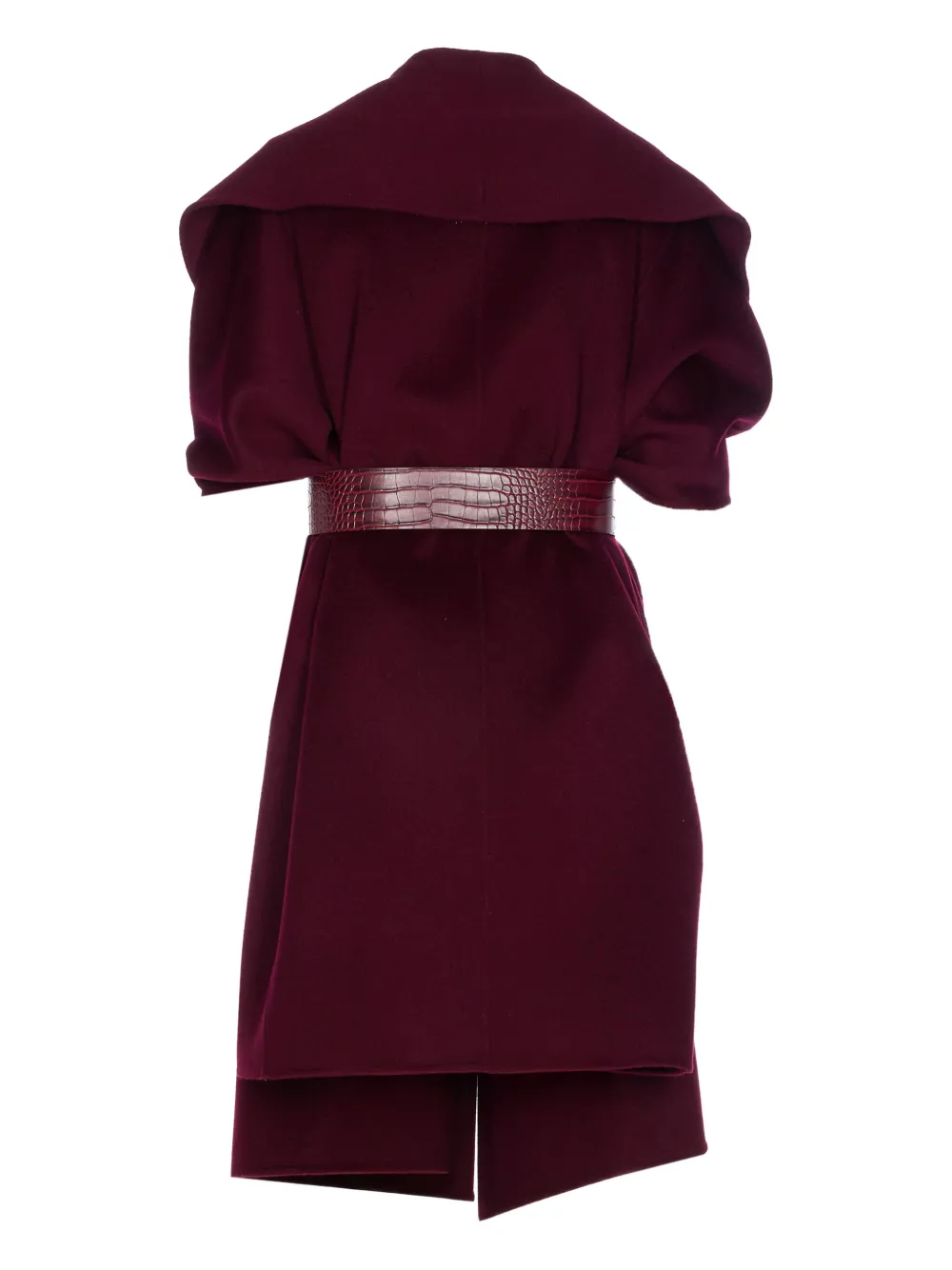 Elisabetta Franchi Double Wool Cloth Cape In Red