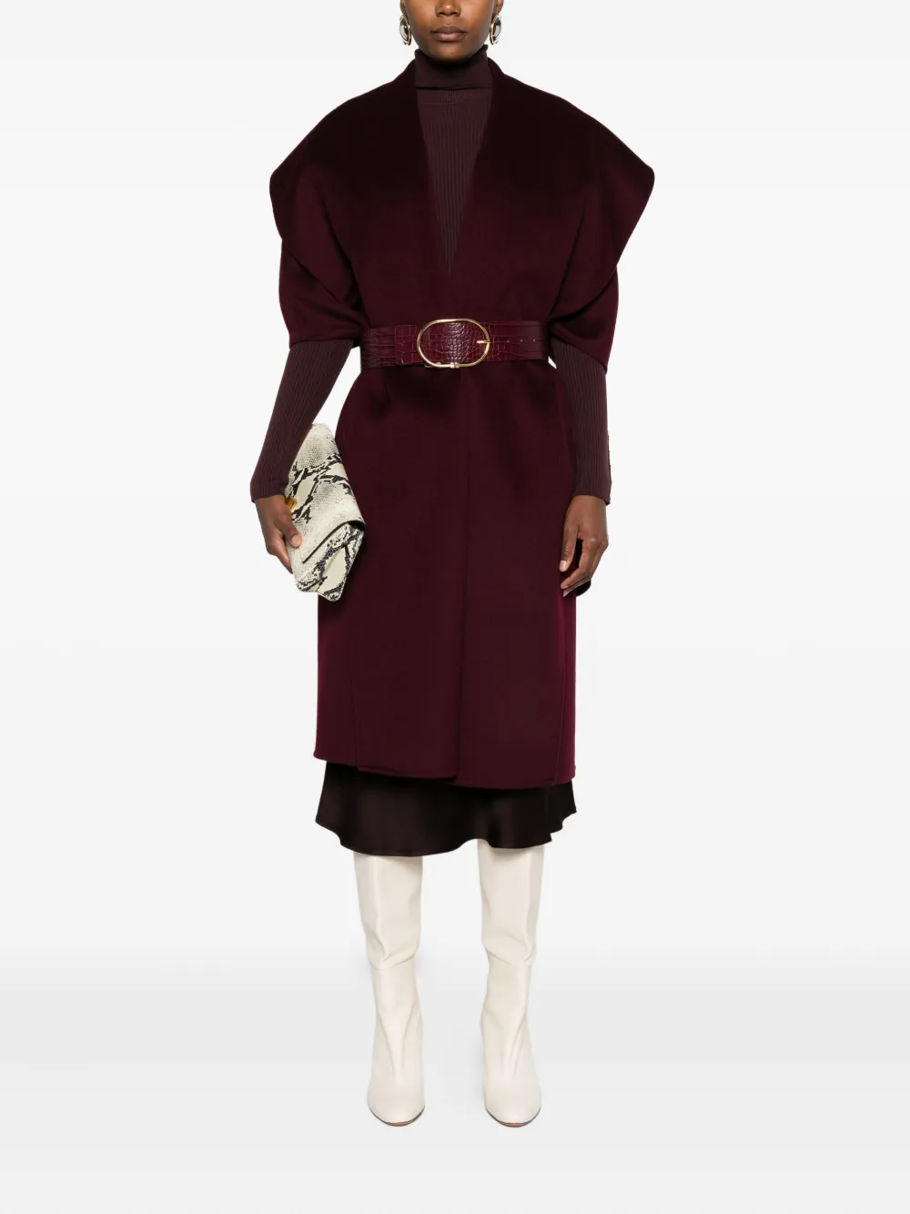 Elisabetta Franchi belted wool cape | Capes | Image 2