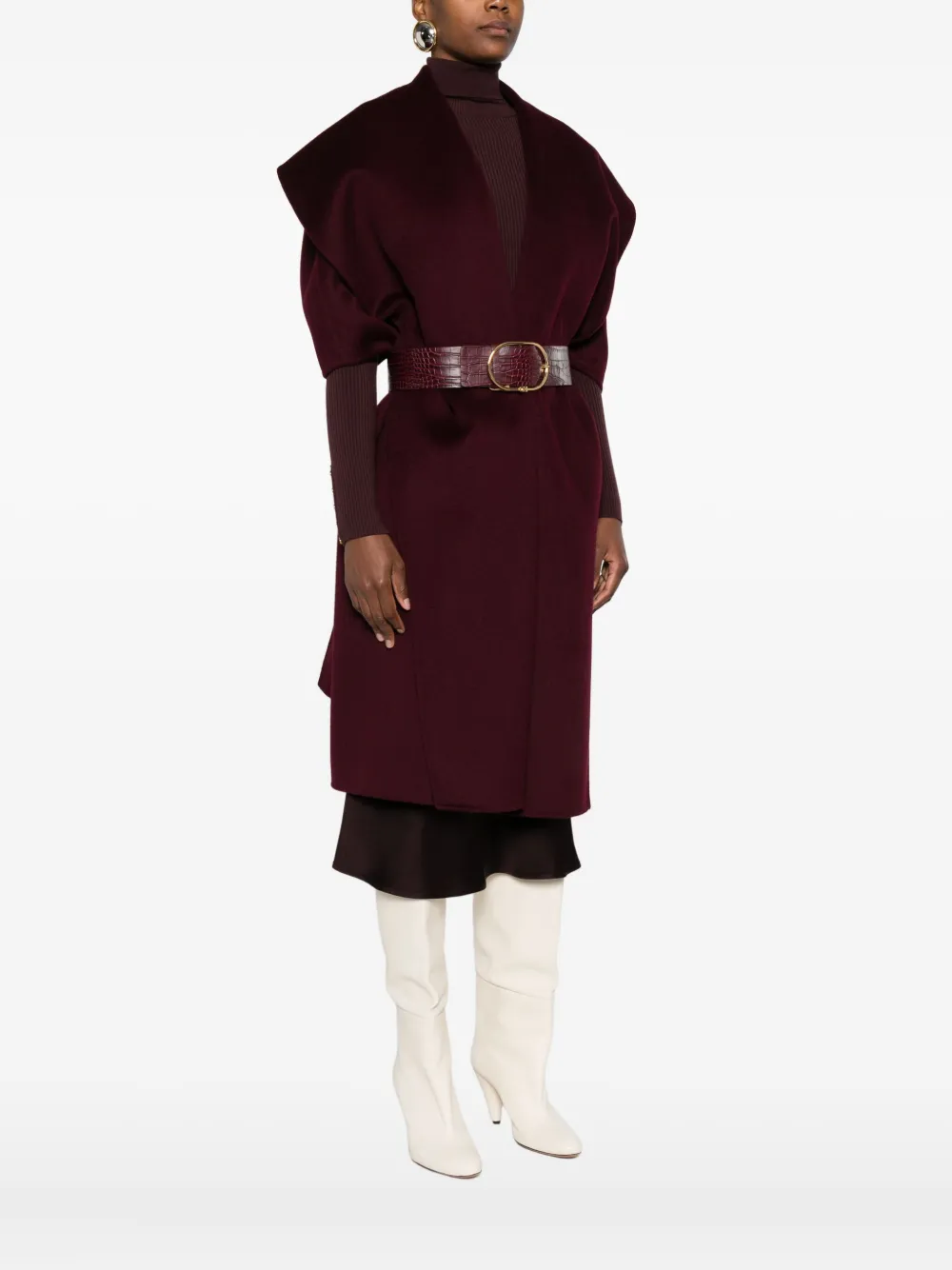 Elisabetta Franchi Wollen cape Rood