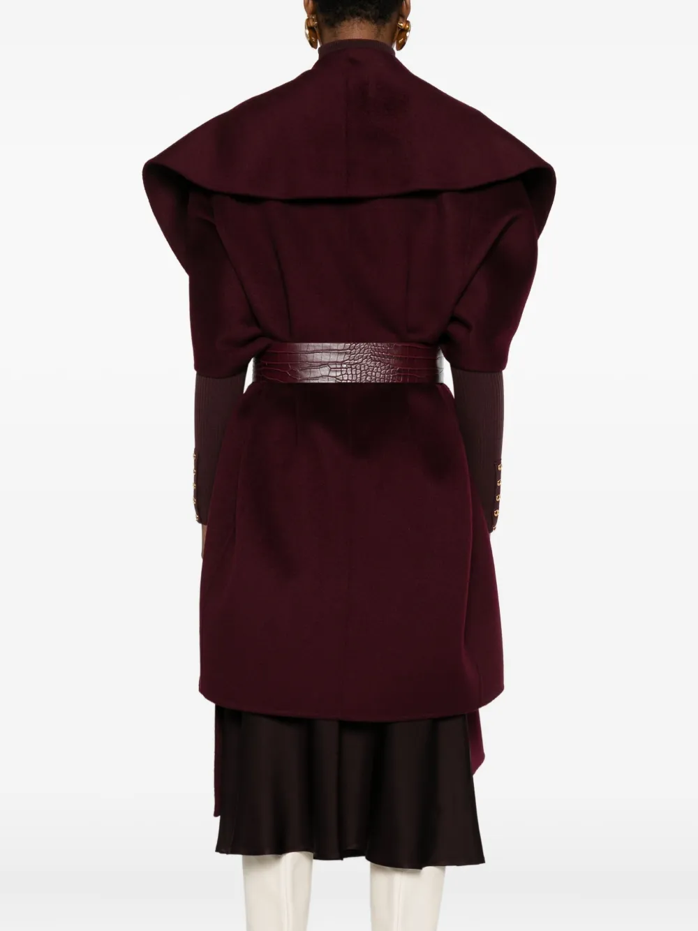 Elisabetta Franchi Wollen cape Rood