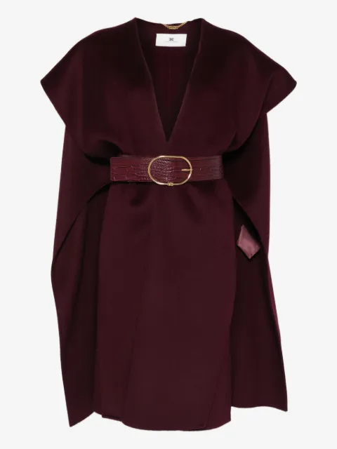 Elisabetta Franchi belted wool cape