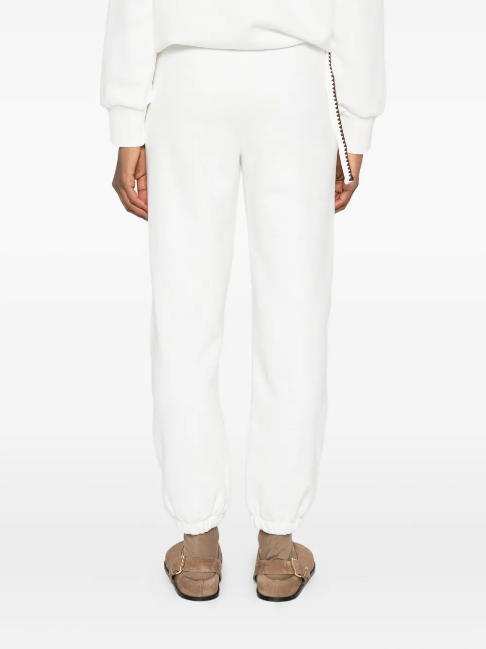 Twinset Elasticated-cuff Track Pants In White