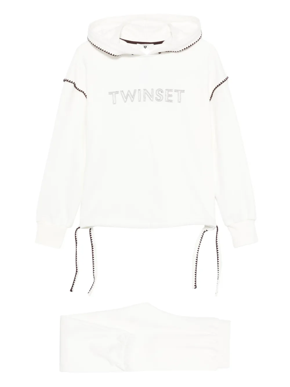 TWINSET elasticated-cuff track pants | White | Image 1