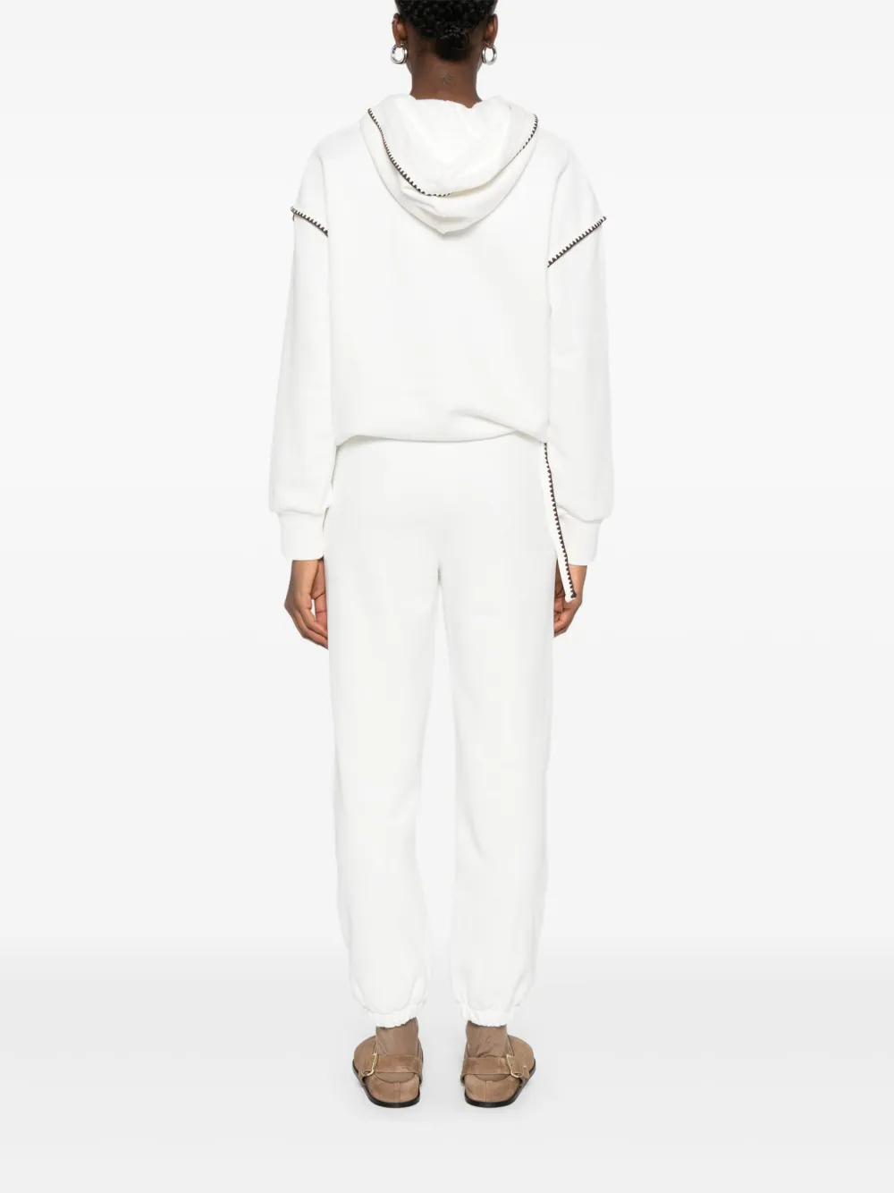 TWINSET Trainingsbroek met elastische enkels Wit