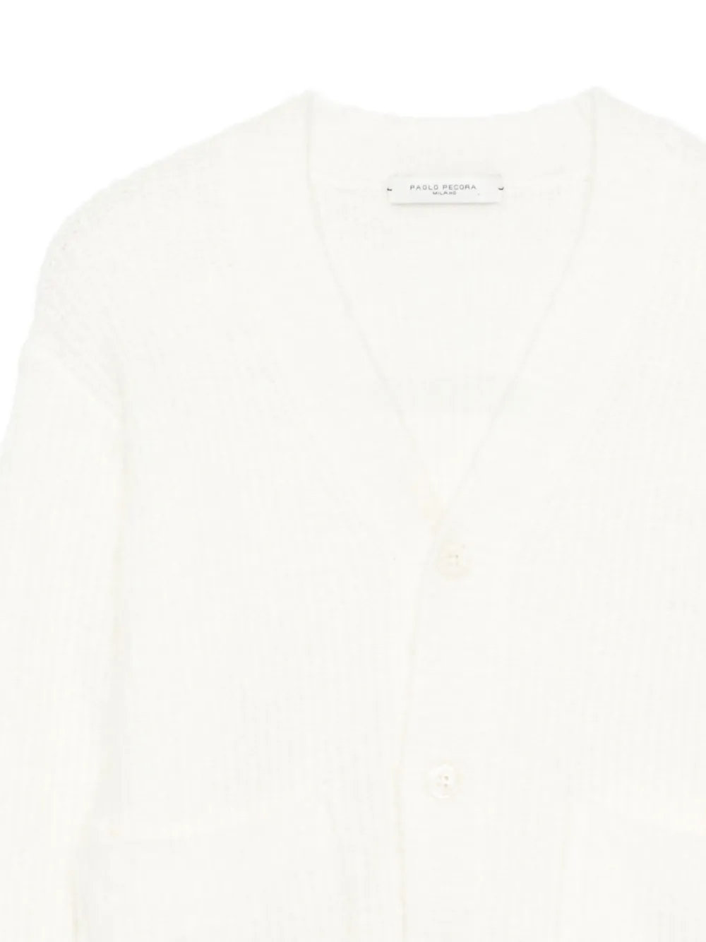 Paolo Pecora Kids Geribbeld vest met knoop Wit