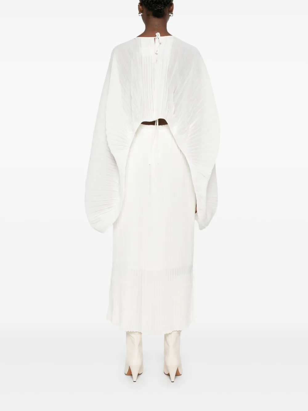 MARK KENLY DOMINO TAN Anthea-Atelier plissé blouse Wit