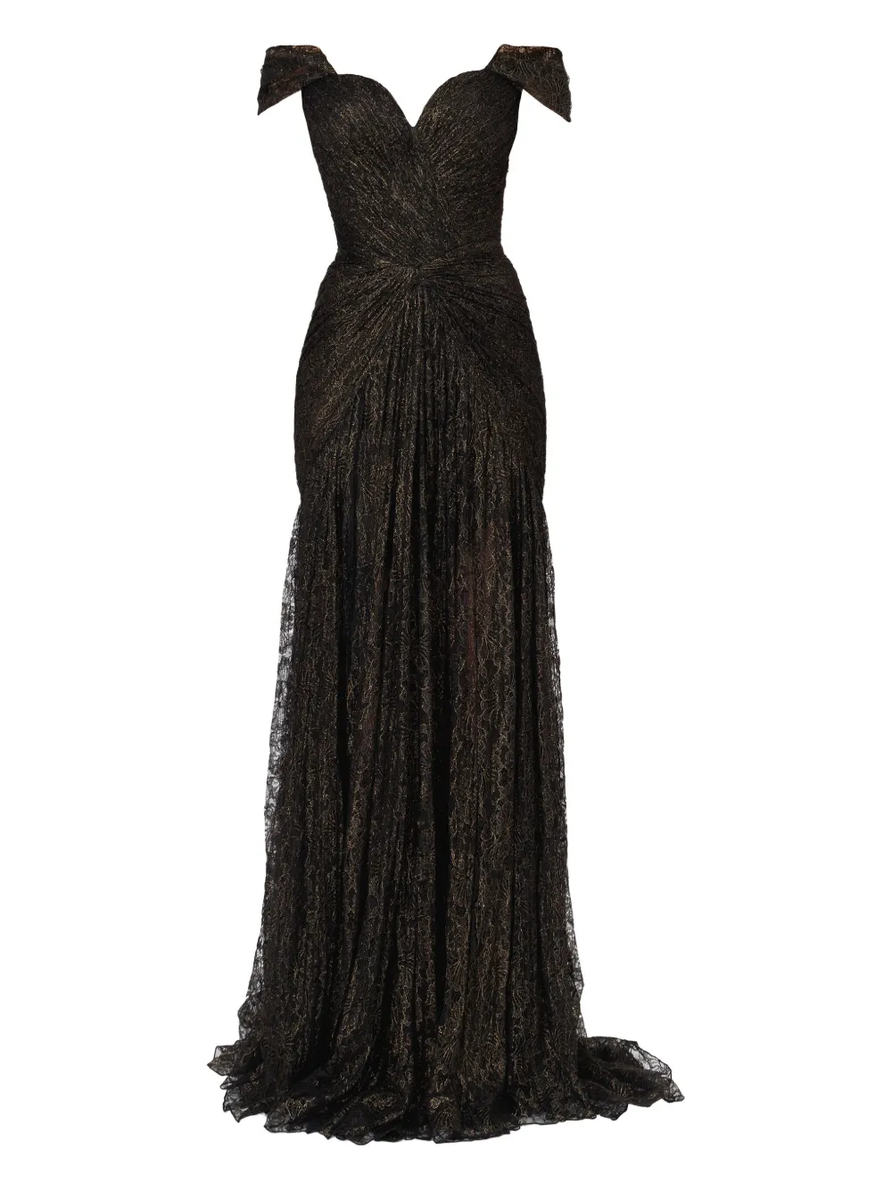 Iris Serban off-shoulder pleated dress | Black | Image 1