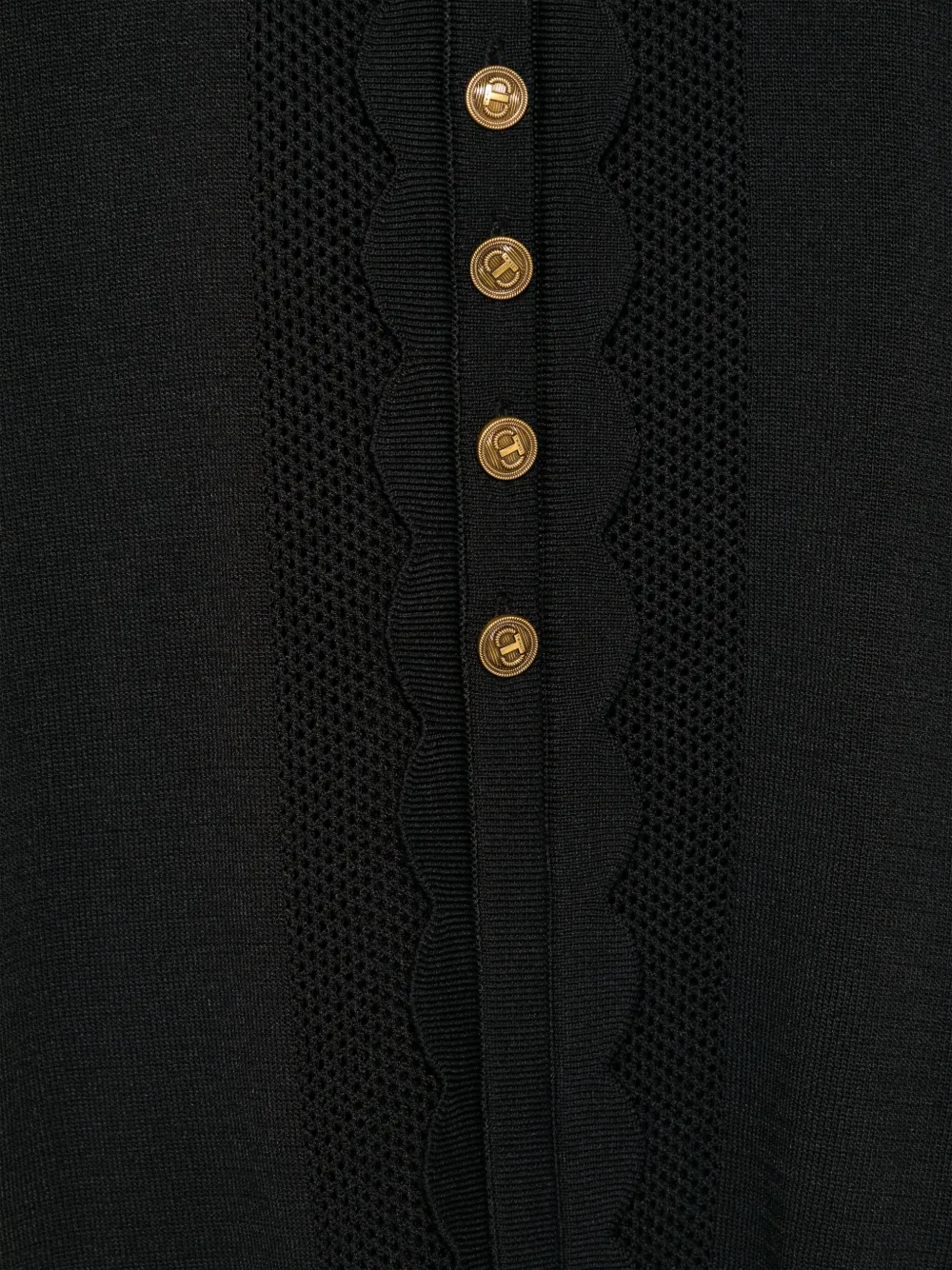 TWINSET Top met gewelfde afwerking Zwart