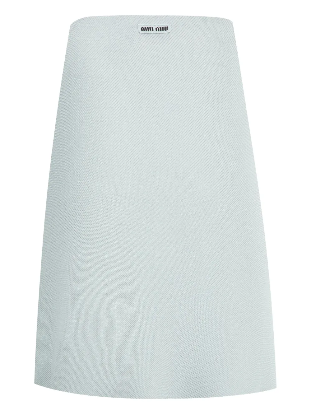 Miu Miu Silk Skirt In Blue